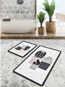 CHILAI HOME - 地毯两件套 - 60*100&50*60 - 土耳其制造 - 藍白色 - 查看 2