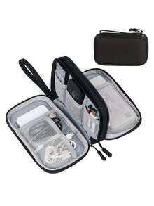 1pc Multifunctional Makeup Bag, Electronics Organizer Bag, Data Cable, Headphone, Hard Disk, Power Adapter, Digital Accessories Storage Bag, Portable Travel Electronic Product Storage Pouch, Suitable For External Hard Drive, Power Bank, Earphones, Chargers, Phone Cases, Wireless Earphones, Bluetooth Earphones, Earbuds, Applicable For Business, Travel, School, College, Office, School Supplies, School Accessories, Back To School, College Students - Multicolor - View 16