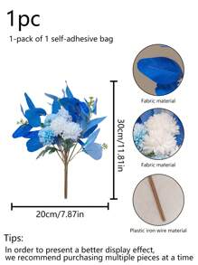 1 Stück (7 kleine Zweige) 30cm (H) Künstliche Kugel-Chrysantheme Heim Wohnzimmer Hochzeit Geburtstag Party Tischdeko, Herbst Deko