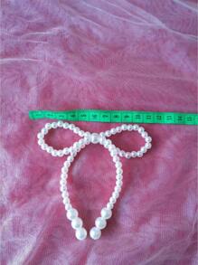 Handmade Faux Pearl Bow Flower Bouquet, Handmade Floral Decoration, Creative Round Pearl Bow Decor Accessories, Flower Shop Packaging Materials, Suitable For Party Decor, Gift Wrapping, And Special Occasions Like Christmas, Valentine's Day, Thanksgiving, Mother's Day, And Graduations