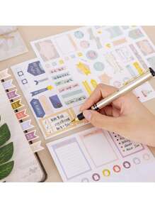 1.230 Stücke Planer Aufkleber mit Feiertagsmotiven für Tagebuch und Journal, Schulbedarf, Rückkehr zur Schule