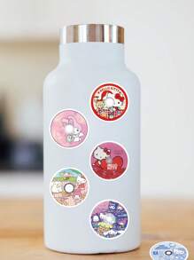 Sanrio 50PCS Creative Cartoon Classic Sanrio Disc Graffiti Stickers Waterproof PVC Personalized Hello Kitty Melody Cinnamoroll Kuromi Pochacco Art DIY Water Cup Pen Holder Guitar Phone Case Collection Decor