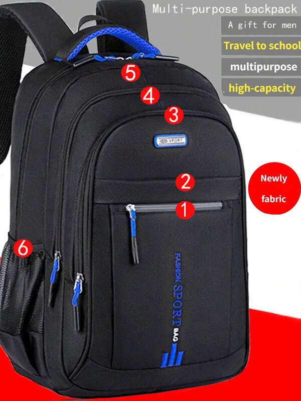 Mochila para hombres, versión coreana simple, mochila de viaje todo en uno, mochila de moda y ocio para estudiantes de secundaria, minoría Harajuku