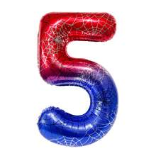 1pc 40-Inch Large Digital Aluminum Film Balloon With Spider Web Pattern And Red And Blue Color Scheme Is Suitable For Birthday Party Theme Party Background Decoration And Photo Props - Multicolor - View 12