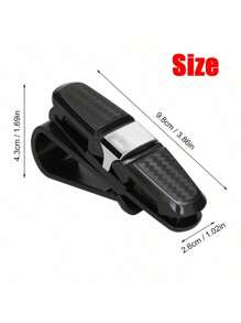 1pc/2pcs Car Sun Visor Sunglasses Clip, Carbon Fiber Sunglasses Holder Clip, Car Accessory Ticket Card Clip Hook