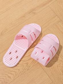 Women's Foldable Travel Slippers, Suitable For All Seasons, Non-Slip, Quick-Drying Indoor Home Shower Swimming Pool Slippers, Ideal For Travel Hotel - Pink - View 7