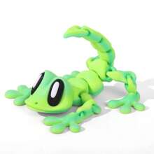 Adorno de Gecko impreso en 3D con articulaciones flexibles, apropiado para amantes y coleccionistas de geckos, ideal para decoración del hogar y oficina, perfecto como regalo de Halloween, Navidad y Acción de Gracias
