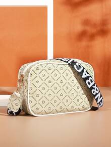 Elegant Women's Multifunctional Mini Crossbody Wallet - Heart-Shaped Pattern, Adjustable Shoulder Strap, Zipper Closure, Nylon Lining And Zipper Pocket - Compact Daily Essential Organizer, Small Crossbody Bag - Multicolor - View 14