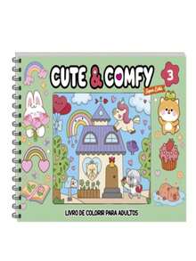 Coloring Book Drawing With 50 100 Or 170 Sheets - FLUFFY MOMENTES AZUL-20 FOLHAS - View 7