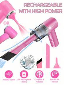 Integrated Suction And Blowing Vacuum Combination Vacuum Cleaner USB Charging Small Car Household Vacuum Cleaner