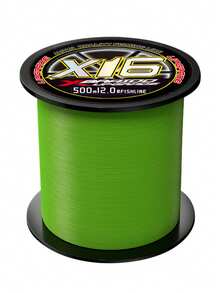 16 Strands 300m/500m Hercules Braided PE Fishing Line, Heavy Duty Abrasion Resistant Green Color Suitable For Sea Fishing And Bank Fishing
