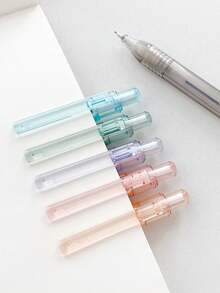 2pcs 0.5mm Clear Jelly Automatic Mechanical Pencil, Random Color Back To School - Multicolor - View 3