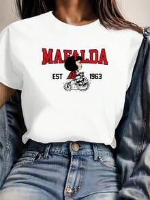 Reedición clásica de verano: Camiseta conmemorativa de MAFALDA de 1963 - Blanco - Ver 3