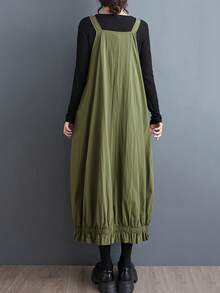 Women Midi Dresses - Green - View 2