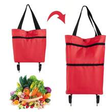 Wheeled Luggage Bag Foldable Storage Bag Transformable Into A Handbag Lightweight Trolley Case Messenger Bag Large Capacity Design Suitable For Travel And Shopping