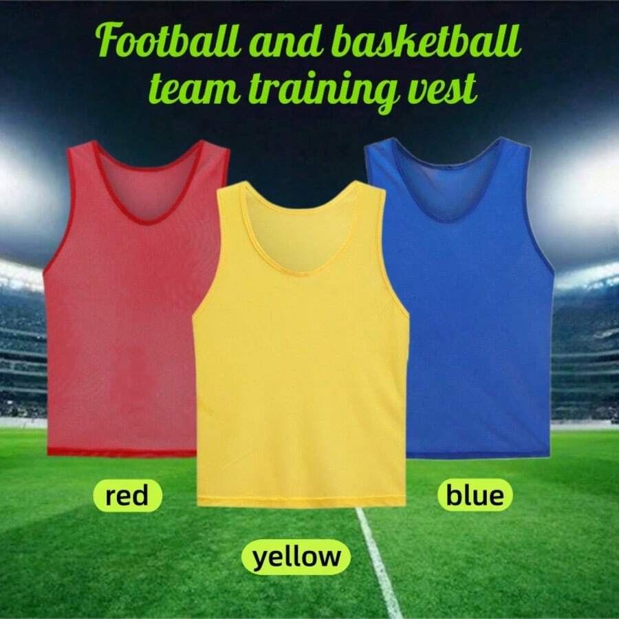 1pc Soccer/Basketball Team Training Vest, Mesh Confrontation Uniform, Men/Women Outdoor Sports Group Activity Vest