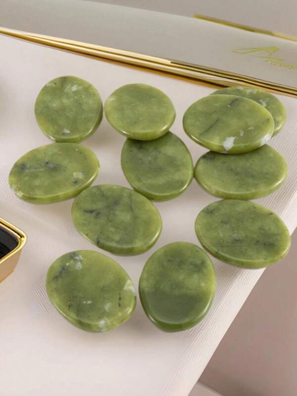 2/4/6pcs Natural Jade Eye Massagers, For Eye Care, Cold/Hot Compress, Foot Spa, Massage Oil, Massage Therapy, Salon