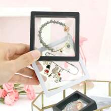 10pcs PE Film Storage Boxes, Transparent Floating Membrane Boxes For Jewelry Ring Pendant Accessories Storage, Anti-Oxidation