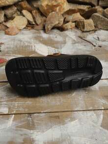 Women's Adjustable Comfortable Non-Slip Soft Bottom Contrast Color Beach/Bathroom/Street/Travel/Daily Wear Clogs Sandals/Slippers/Slippers, Flat Heel - Black - View 6