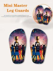 SRH 1 Pair Customized Glossy Shin Guards, Made Of Durable PE Plastic Panel With EVA Cushioning Pad On The Back, Comfortable And Protective For Football/Soccer Field Training And Games, Ideal Personalized Football Accessory Gift For Youth, Family And Friends - Multicolor - View 5