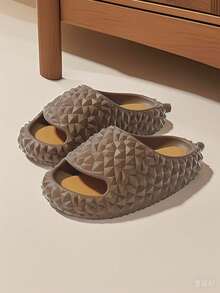 Chinelos de verão macios, unissex, sandálias de durião antiderrapantes para ambientes internos, chuveiro, sapatos de praia