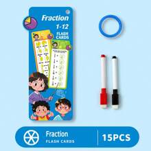 1pc (15 Sheets) Reusable Arithmetic Game Cards With Addition, Subtraction, Multiplication And Division, Interesting Card Game