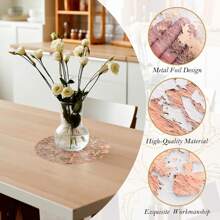 Gold Foil Hollow Placemat, Suitable For Various Party Decorations