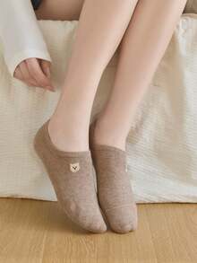 5 Pairs Mixed Cartoon Bear Print Casual Sports Thin Short Socks For Women, Versatile Daily Wear - Multicolor - View 4