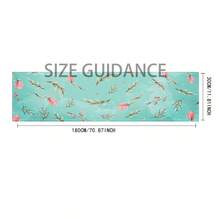 1pc/5pcs/7pcs Floral Art Print Polyester Table Runner With 6pcs Placemats - Polyester, Rectangle, Holiday Table Decor Cloth Runners, Home Decoration, Kitchen Dining Table Decor, Room Decor, Table Runners