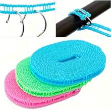1 pièce de corde à linge portable, corde à linge épaissie et améliorée, sans perçage, disponible en plusieurs couleurs et tailles, corde à linge en plastique robuste, antidérapante et résistante au vent, corde à linge de camping, convenant pour une utilisation dans les salles de bain, les balcons, le camping extérieur, les voyages, les écoles, les dortoirs, etc., accessoires de buanderie de la maison, accessoires de camping extérieur, accessoires de salle de bain et de dortoir