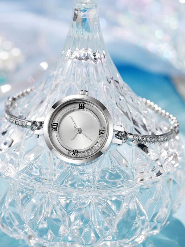 Reloj de pulsera de mujer de marca de lujo 2025, reloj de cuarzo con cuentas de moda casual para niña, regalo de cumpleaños para dama
