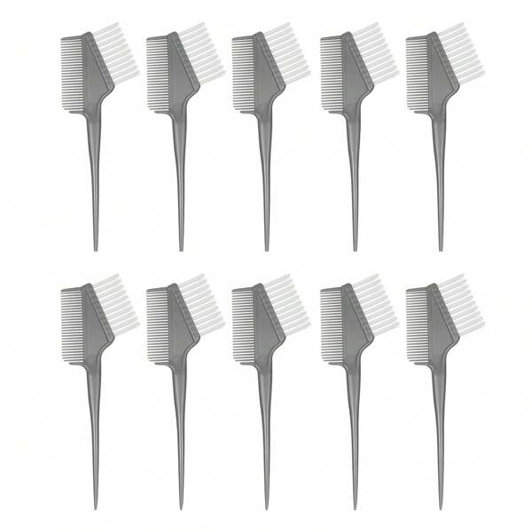 10pcs Angled Coloring Brushes, Double-Sided Hair Dye Brush For Salon Professional Hair Coloring And Root Touch-Up