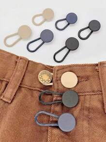 10mm-15-18mm Rubber Pants Waistband Extender Button Extension Adjustable For Clothes,Jeans Metal Elastic Waistband, Plastic Metal Elastic Adjustable Extenders, Instant Pants Waist Extenders, Seamless Clothing Accessories For Men And Women,Universal Invisible Waist Belt Extender