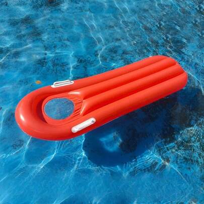 1 prancha de surfe inflável de PVC para esportes aquáticos, cama flutuante vermelha para atividades aquáticas