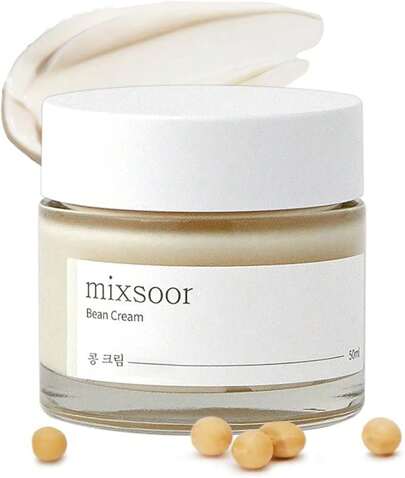 Mixsoom Crema de Leche de Soja - Crema hidratante intensiva para una piel suave y nutrida, cuidado de poros y sebo - Cuidado coreano de la piel vidriosa - No pegajosa (1.69 fl.oz / 50ml)