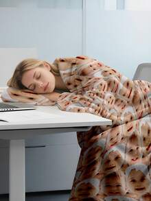 1件定制法兰绒人脸毯，可个性化定制趣味人脸毯，个性化圣诞礼物毯，拼贴床品毯，送给闺蜜的人脸毯，舒适毯，送给家人的人脸礼物，结婚礼物，生日礼物，母亲节礼物，父亲节礼物，送给父母的礼物，送给朋友的礼物，送给她的礼物，多功能客厅沙发毯