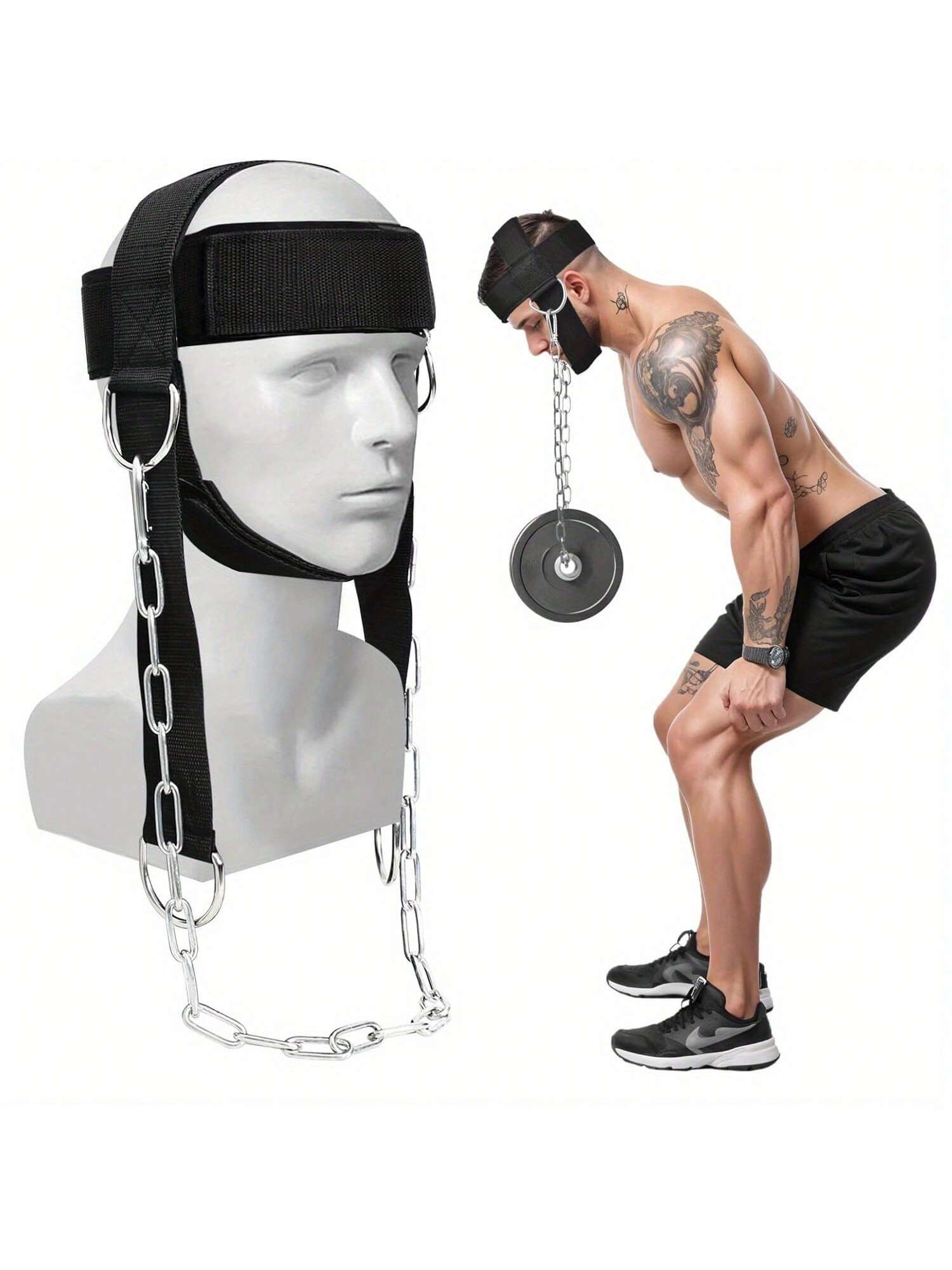 1 قطعة جهاز تدريب الرقبة الثقيل - مصنوع من مادة PP...