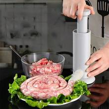 1 件二合一可拆卸香肠灌装机 - 易于使用的香肠灌装工具，手动肉类和蔬菜灌装工具，适合家庭和餐厅使用，理想的厨房工具，以及易于清洁的自制香肠加工套件 - 彩色 - 查看 5