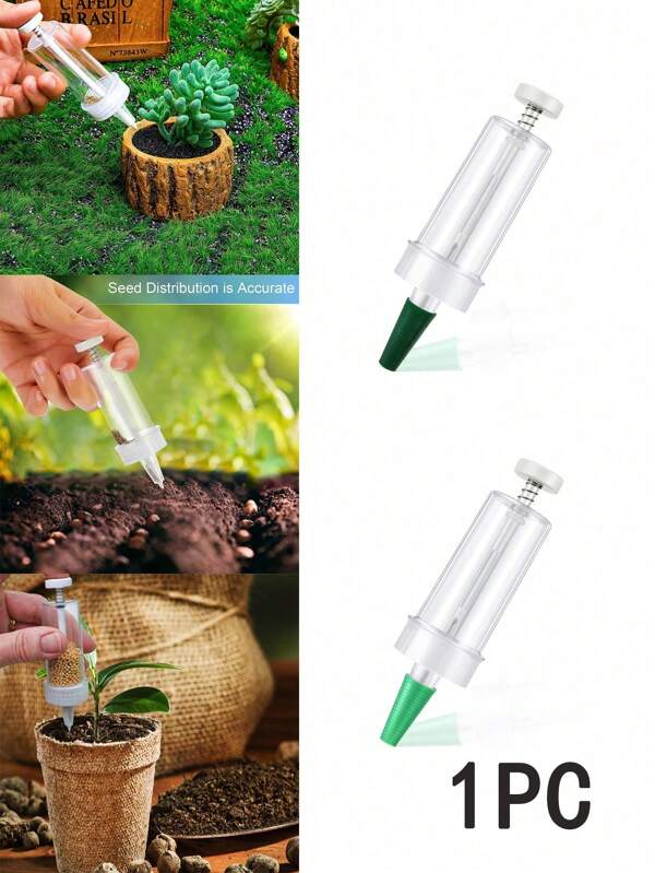 1 pieza Dispensador de semillas de mano, herramienta manual de sembrador mini para la siembra en el jardín, macetas y camas de jardín, suministros esenciales de jardinería multifuncionales para sembrar plantas y flores de forma manual