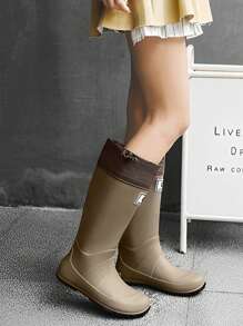 Women's Spring/Summer Foldable Rain Boots, Men & Women High-Top Outdoor Rain Forest Hiking Boots, Portable Adult Non-Slip Water Shoes Rain Boots