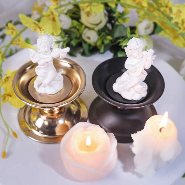 Bougeoir en fer de style européen, bougeoir de table à manger, candélabre de mariage, décoration d'intérieur, support de bougie parfumée