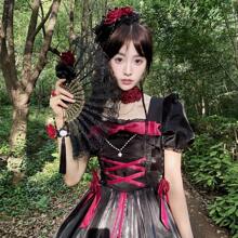 1 szt. Lolita Gothic Style All-Match Elegancki płaski kapelusz Mała spinka do włosów Akcesoria do włosów Halloween