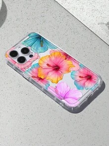 Funda para phone con estampado floral de hibisco. Compatible con phone S - Multicolor 3 - Ver 7