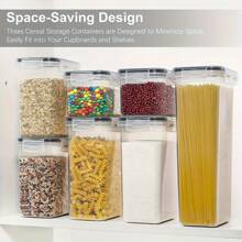 THELIFE Set Di 15 Contenitori Per Alimenti Ermetici Per Organizzare Cucina E Dispensa, Senza Bpa, Barattoli In Plastica Con Coperchio, Perfetti Per Cereali, Farina E Zucchero - Etichette Bonus, Marcature - Lavabile In Lavastoviglie