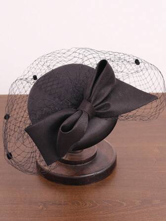 法式漂亮帽子、派对帽、头饰帽、优雅正式帽、赛车帽、茶会帽、婚礼帽、拍照帽、面纱帽、女士正式帽、蝴蝶结帽、白色帽子、优雅帽、老年人帽、舞会舞蹈帽