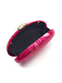 1 pieza Bolso de embrague minimalista de mármol rojo para mujer elegante, bolso de noche de acrílico perfecto para fiesta, baile de graduación, concierto, boda, cita o regalo para ella