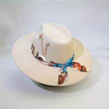 1pc Bohemian Cowboy Hat, Jazz Panama Hat, Tweed Unisex Hat, Derby Hat, Classic Felt Hat, Western Cowboy Hat - A Must-Have Item For Dances, Parties, Dates, Going Out, Outdoor Camping