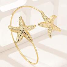 1 Peça Bracelete Aberto com Estrela do Mar 3D Fashion, Adequado para Uso Diário, Praia, Férias e Várias Ocasiões