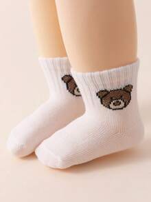 10 Pairs Baby Cute Bear Socks, Mid-Calf Socks For Boys, Suitable For Spring, Autumn, And Winter - Multicolor - View 4