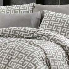 [Hergestellt in der Türkei] Weiche Baumwollmischung 3/4 Stücke Bettwäsche-Set | 160*220 / 220*240 Bettbezug + 180*240 / 240*260 Spannbettlaken + 50*70 Kissenbezug(e) | Minimalistisches & gemütliches Design